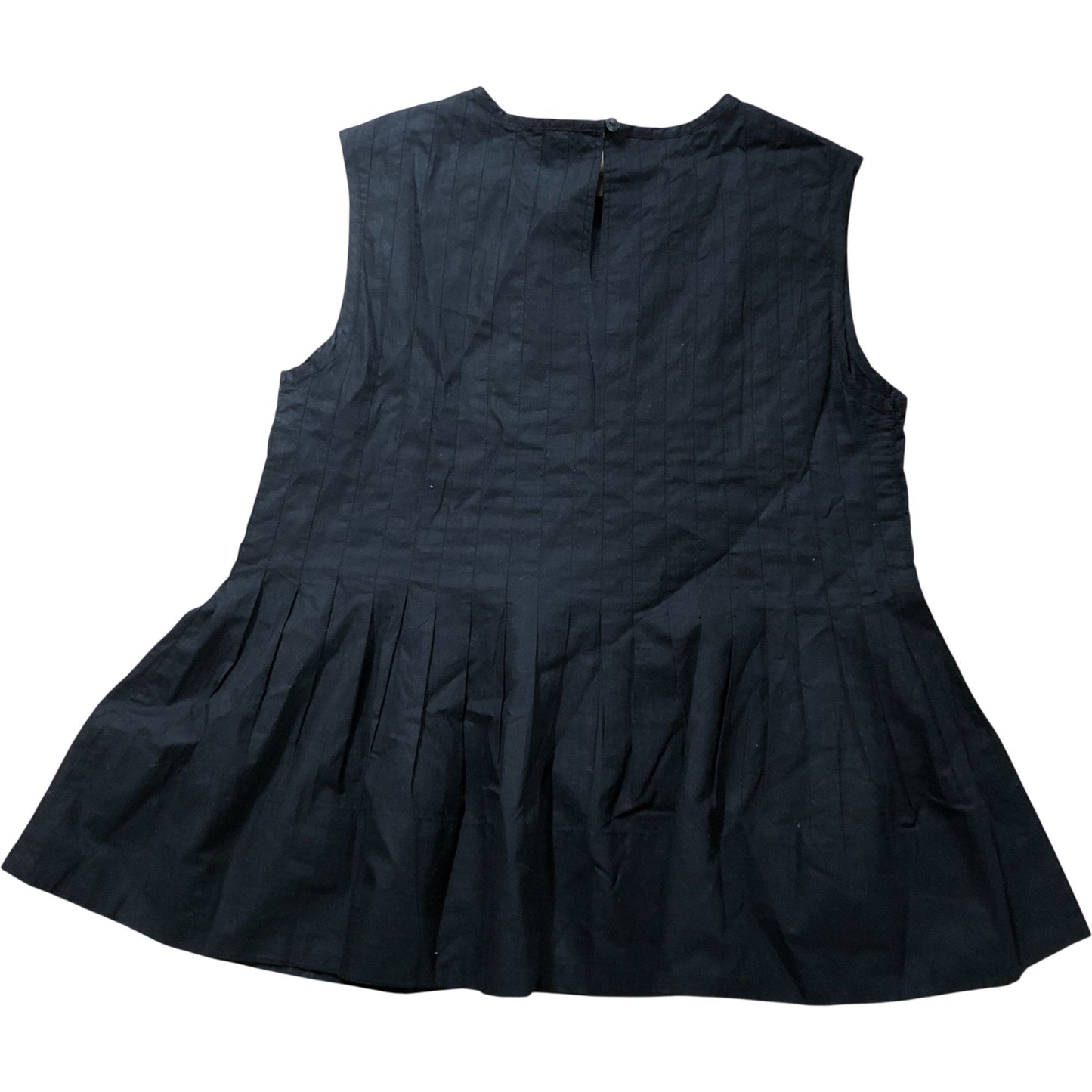 River Island Studios Black Pleated Top Size 8 Women's Sleeveless Stylish