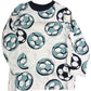 Kids Pyjama Set 8-9 Years Long Sleeve Snuggle Leg Football Design Grey