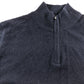 Pure Cashmere Navy Half Zip Sweater - Size Medium