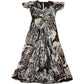 Brown Floral Print Maxi Dress Size 12