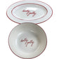 Holly Jolly Serving Platter And Bowl Set Red Trim Dishware Home Décor