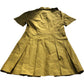 River Island Short Sleeve Shirt Dress UK Size 12 Women's Button Front Yellow