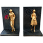 Elegant Gold Figure Bookends Couple Design Decorative Home Office Décor