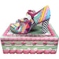 Hot Chocolate Design Geometric Heels Size UK 8 Women's Colourful Patterned Shoes