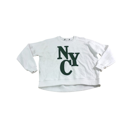 Branded White NYC Sweatshirt - Size 8-10