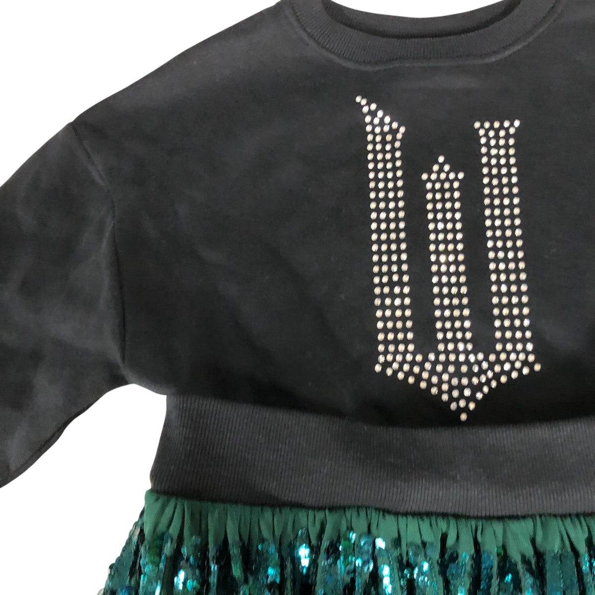 Girls Glitter Dress 6 Years Black Sequined Skirt Party