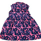 Floral Print Dress UK14 Women's Button Down Midi Length Coral