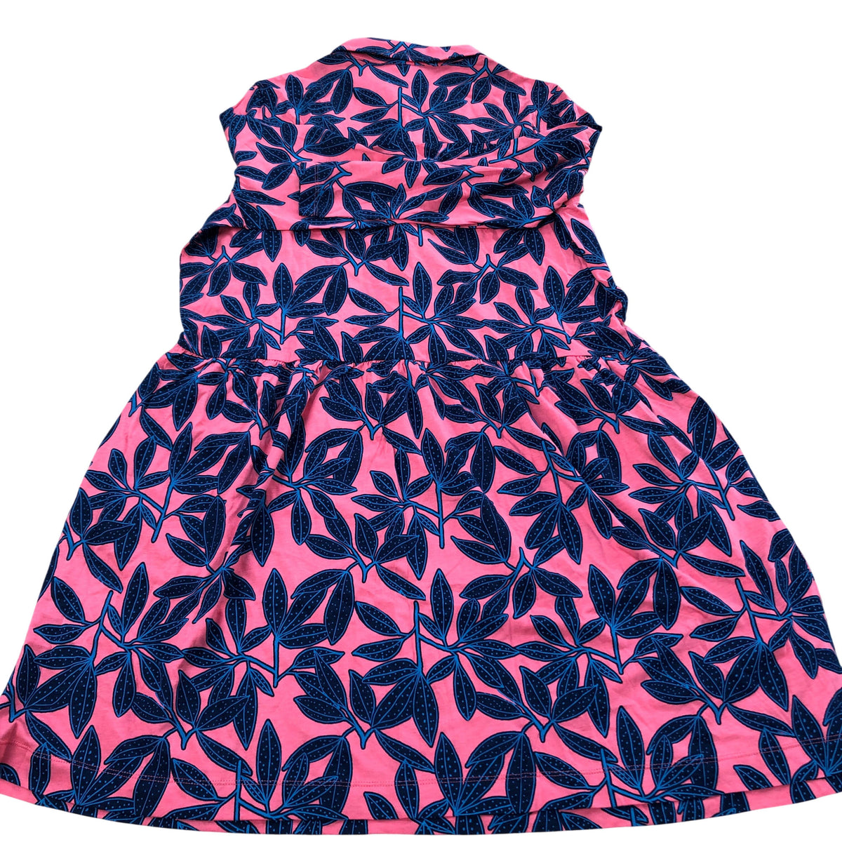 Floral Print Dress UK14 Women's Button Down Midi Length Coral