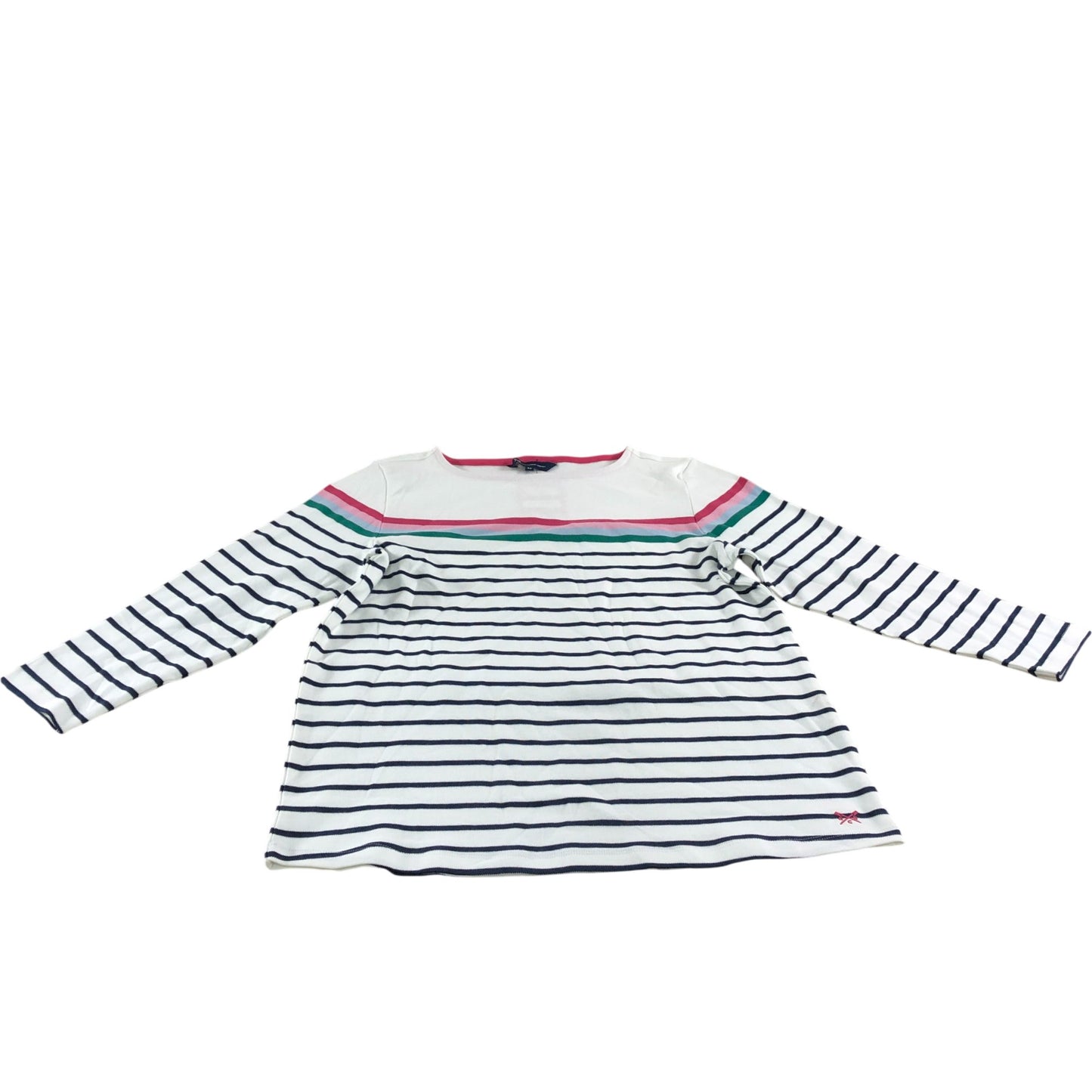 Crew Clothing Company Striped Top Size 12 Women's Long Sleeve Cotton