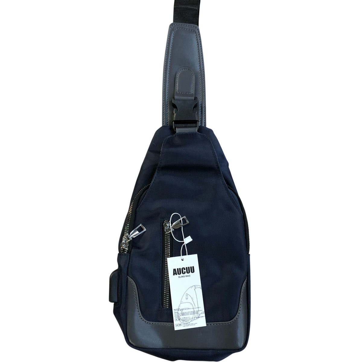 Aucuu Sling Backpack Bag Dark Blue Lightweight Unisex