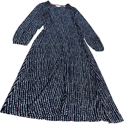 Megan Jersey Dress Women's Long Sleeves Navy Multi Polka Dot