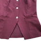 River Island Sleeveless Top Women's Maroon Button Front Casual Vest 12