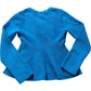 River Island Women's XS Cardigan Blue Knit Long Sleeve Button Front