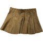 River Island Skirt Size 16 Women's Pleated Suede Effect Mustard Fashion Style