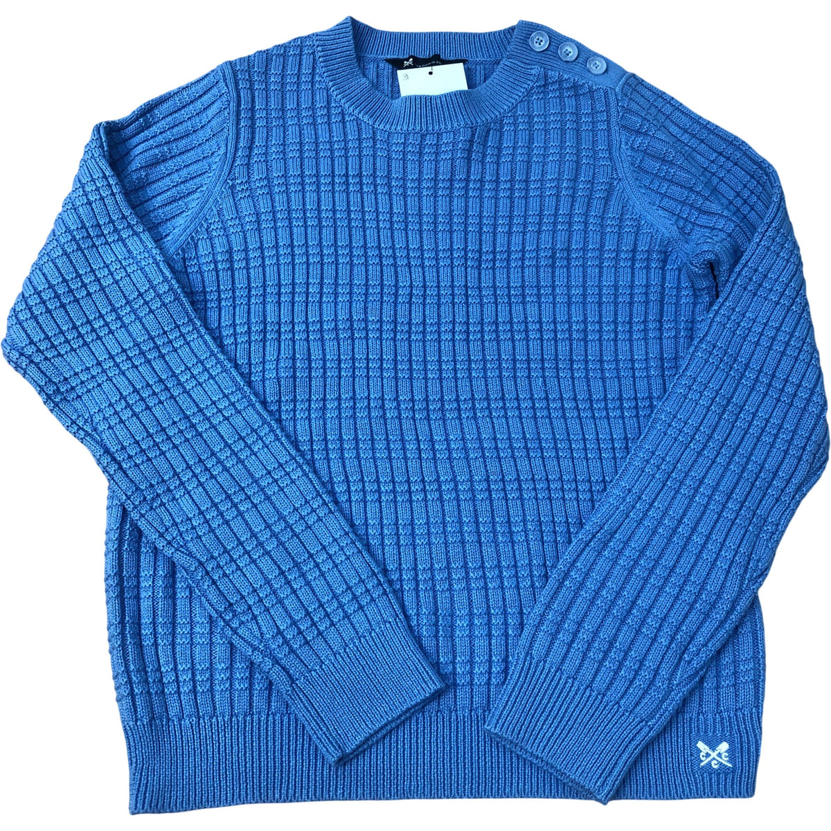 Crew Clothing Company Button Detail Blue Jumper Size 14