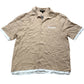 River Island Casual Shirt Size L Men's Short Sleeve Beige Cotton Blend
