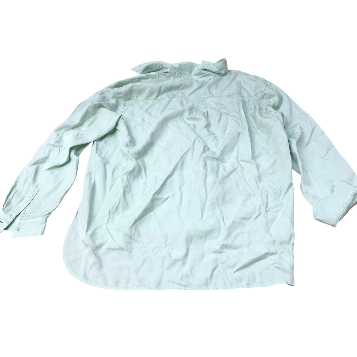 Baukjen Women's Green Shirt UK Size 14 Long Sleeve Pocket Lyocell Casual Top