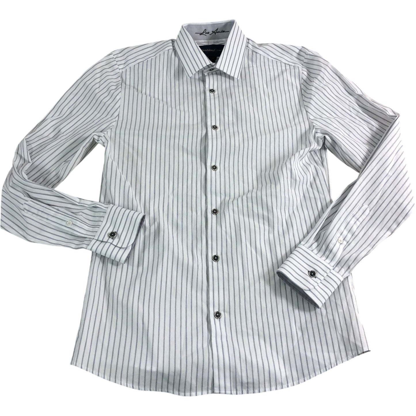 River Island Men's Striped Shirt Size UK Small Long Sleeve Smart Casual