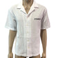 RIVER ISLAND Men's Short Sleeve White Casual Shirt Size Large Spotted Pattern
