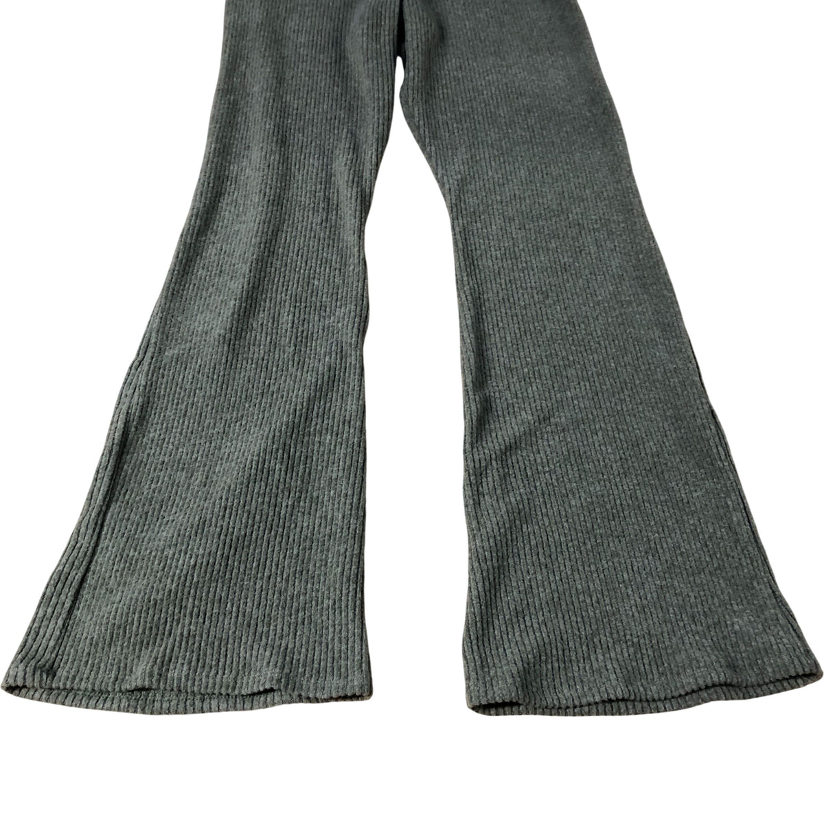 River Island  Flared Trousers Women's Olive Green Striped Stretchy Material