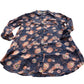 Floral Print Shirt 100% Organic Cotton Size L Women's Long Sleeve