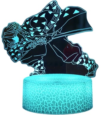 Demon Slayer 3D Lamp Illusion Touch Switch Colour Changing LED Nightlight