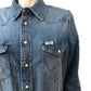 Wrangler Denim Dress Women's Blue Casual Button Up Shirt Dress Size Medium