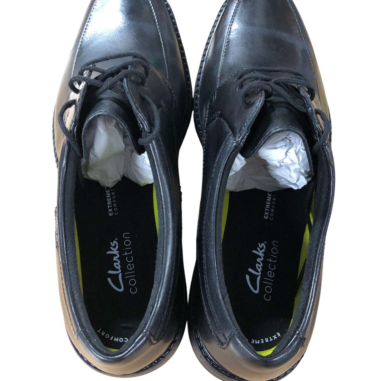 Clarks Ipswich Apron II Formal Shoes UK 11 G Black Leather Mens Comfort