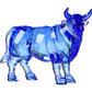 Blue Crystal Bull Figurine Stunning Decorative Collectible Home Decor Item