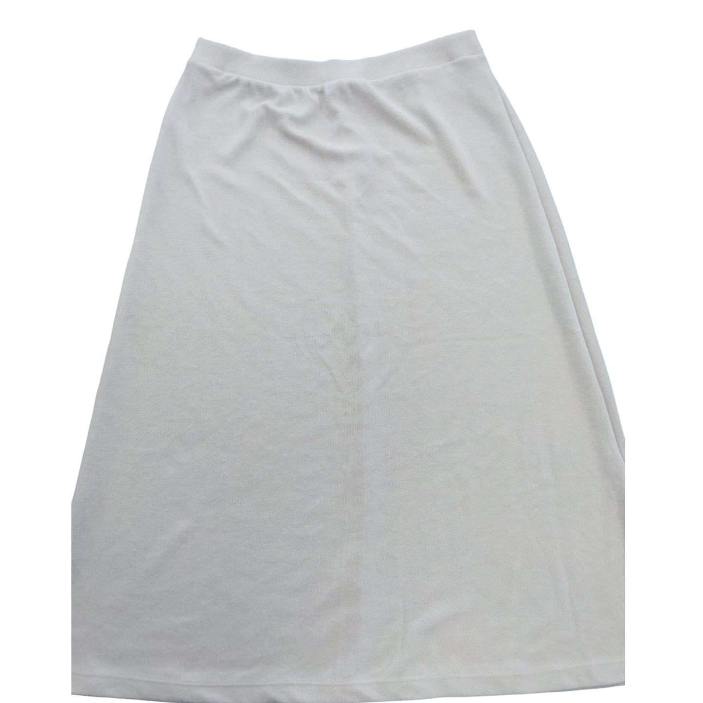 River Island Women's A-Line Skirt UK18 Cream Soft Fabric Stretchy Casual