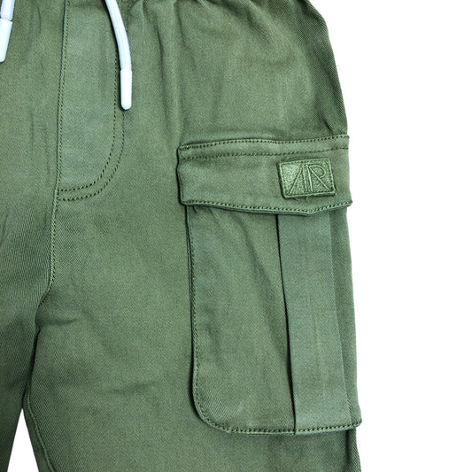 Angel And Rocket Cargo Trousers Size 6 Years Girls Olive Green Elastic Waist
