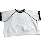 River Island White Black Trim Sweatshirt UK L Unisex Casual Style Top