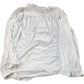 Baukjen Ruffled White Blouse Size 6 Women's Button Front 95 Viscose 5 Elastane