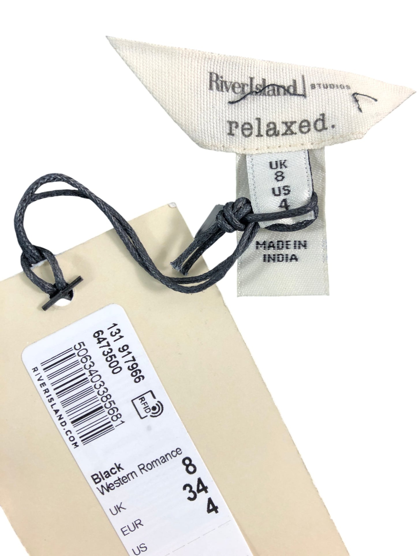 River Island Floral Dress UK8 Women's Black Yellow Pink Long Sleeve Lace