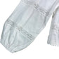 Branded Women's White Ruffled Sleeve Lace Blouse Size 12 Cotton Lace Detail Top