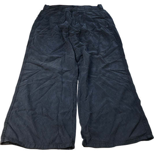 Weird Fish Wide Leg Trousers UK Size 18 Navy Lightweight Comfort Fit