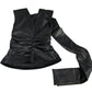 River Island Black Faux Leather Scarf Top Women’s Sleeveless Stylish Blouse