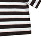Oversized Cropped Boxy Fit Stripe Cotton T-Shirt Brown/Pink
