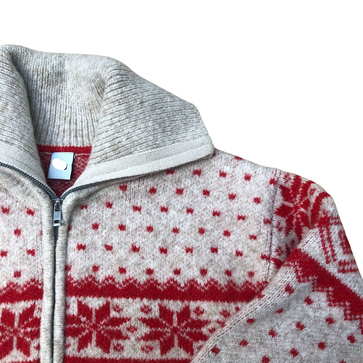 Kids Wool Blend Fair Isle Knit Zip Cardigan 7 Years