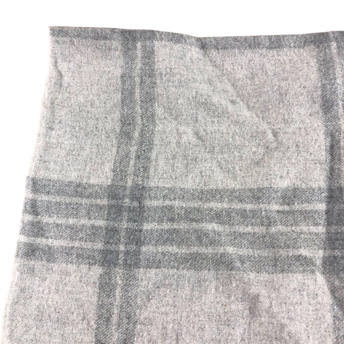 1 Piece Standard Pillowcase 50x75cm Grey Plaid Pattern Cotton Blend