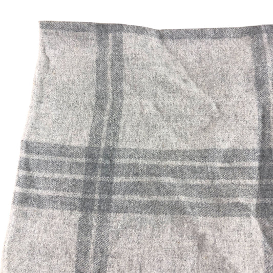 1 Piece Standard Pillowcase 50x75cm Grey Plaid Pattern Cotton Blend
