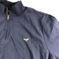 Threadbare Zip Neck Jumper 2XL Women's Dark Navy Cotton Blend Regular Fit