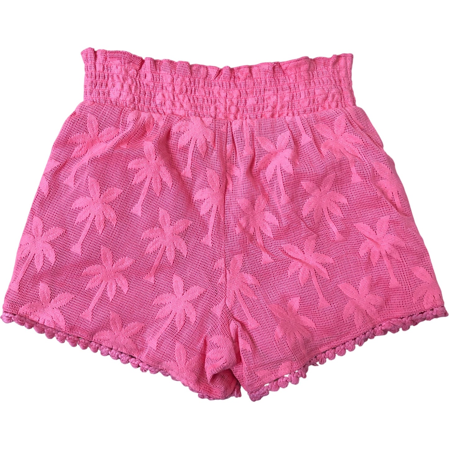 River Island Girls 12-18 Months Pink Palm Tree Design Shorts Elasticated Waist