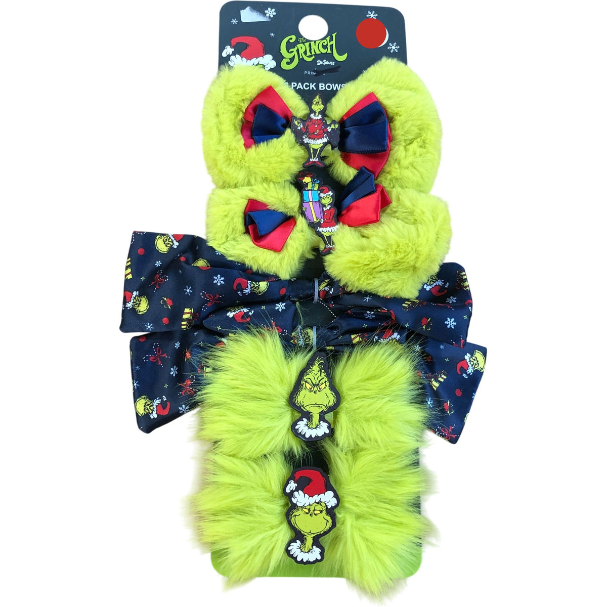 The Grinch Bow Hair Accessories 6 Pack