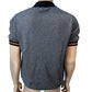 Ben Sherman All Over Textured Polo Shirt Medium Mens Short Sleeve Navy