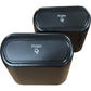 Einesin Car Trash Can Model Compact Waste Bin With Push Lid 2 Pieces