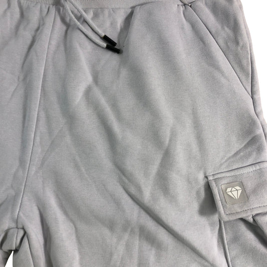 BORN RICH Cargo Shorts XL Men's Light Grey Cotton Blend Elastic Waist