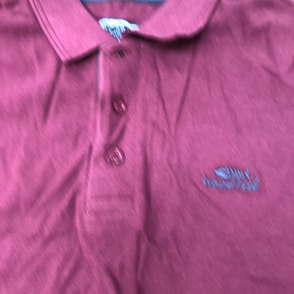 Weird Fish Miles Polo Shirt Tawny Port Men's Short Sleeve Size L Organic Cotton