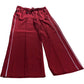 River Island Women's Wide Leg Trousers UK18R Red Polyester With White Stripes