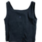 River Island Black Ribbed Girls Sleeveless Vest Top Age 7-8